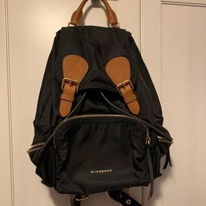 BURBERRY Nylon Medium Rucksack Backpack in Black